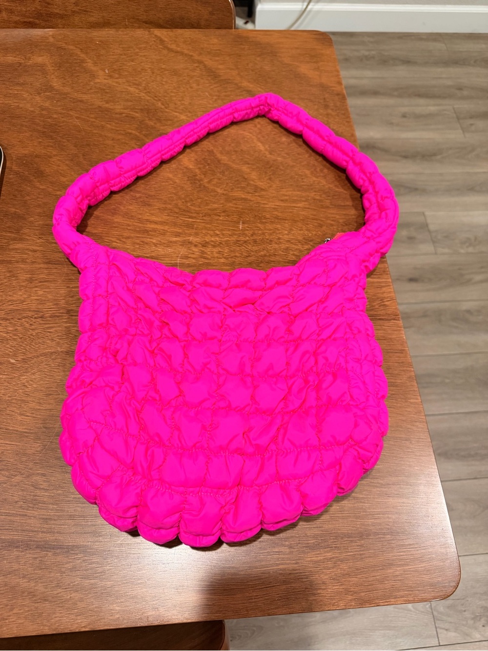 Amazon Hot Pink Quilted Shoulder Bag